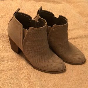 Tan booties. Worn once.